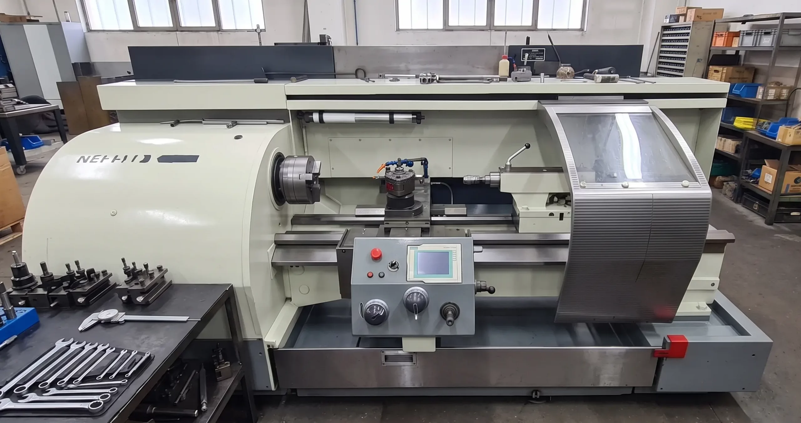 Torno Gildemeister Semicontrol en Talleres Gamuar, máquina de torneado en Vitoria-Gasteiz